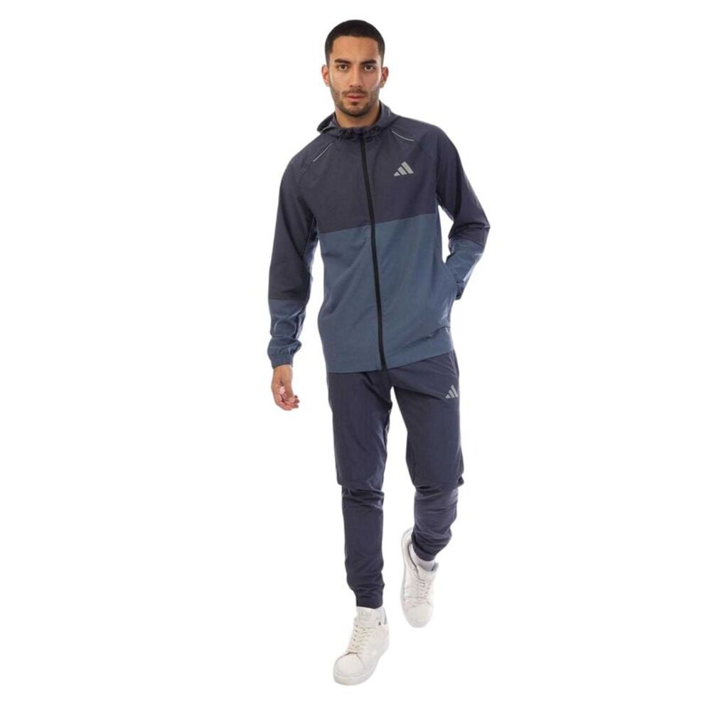 Adidas Mens Logo Climacool Woven  Jacket / Navy